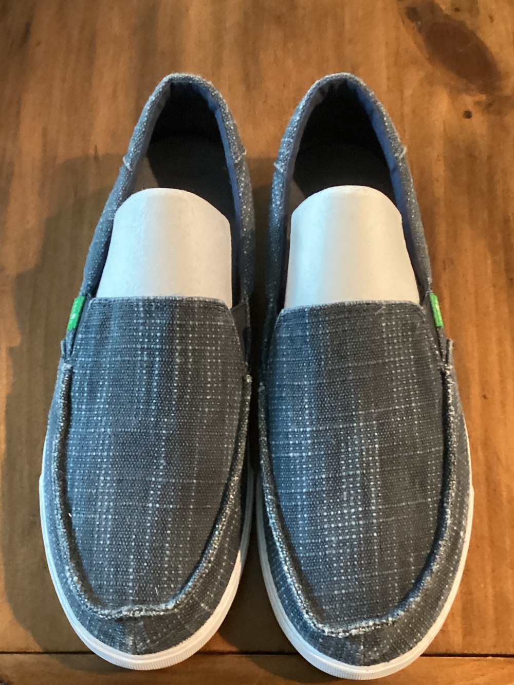 Sanuk Men's Gray Canvas Slip-On Loafers